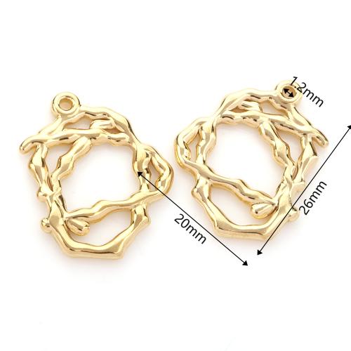 Stainless Steel Pendants 304 Stainless Steel 18K gold plated golden Sold By Bag