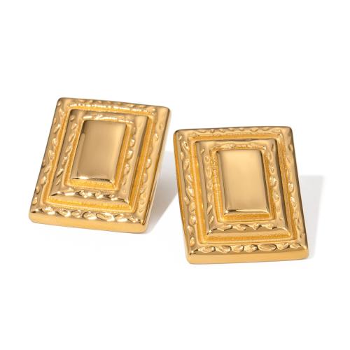 Edelstahl Ohrringe, 304 Edelstahl, 18K vergoldet, Modeschmuck & für Frau, goldfarben, 30.60x24.20mm, verkauft von Paar