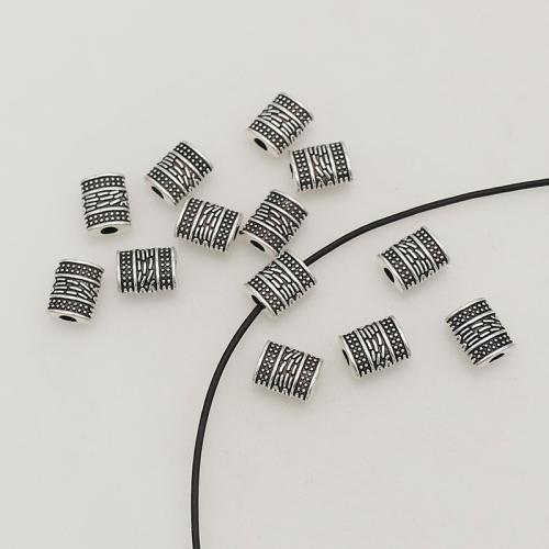 Tibetan Style Spacer Beads, silver color plated, DIY, nickel, lead & cadmium free, 9x7mm, Hole:Approx 2.2mm, Approx 200PCs/Bag, Sold By Bag