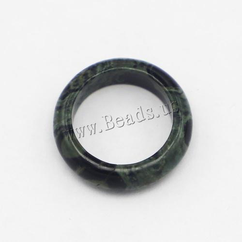 Кольца с камнями, Камбаба-Джаспер, Кольцевая форма, ювелирные изделия моды & Женский, темно-зеленый, 6mm, размер:5.5, продается PC