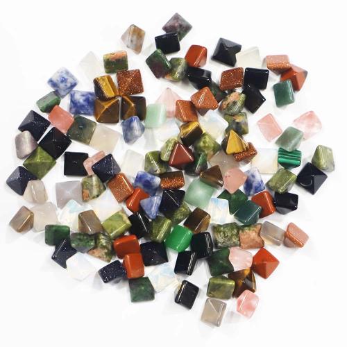 Natural Gemstone Cabochons, Natural Stone, Pyramidal, DIY & different materials for choice, more colors for choice, 8x8x6mm, Sold By PC