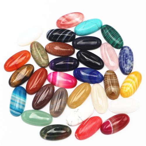 Natural Gemstone Cabochons, Natural Stone, Oval, DIY & different materials for choice, more colors for choice, 15x30mm, Sold By PC