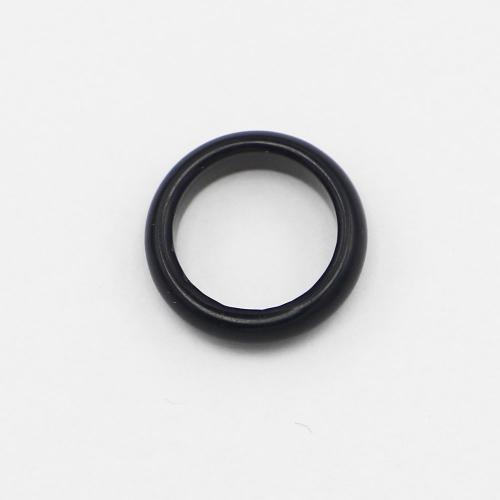 Natural Gemstone Finger Ring, Obsidian, Donut, Unisex & different size for choice, black, 6mm, Sold By PC