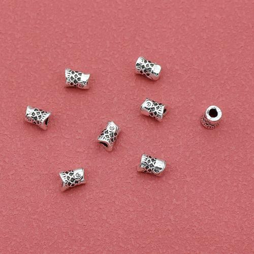 Tibetan Style Spacer Beads, silver color plated, DIY, nickel, lead & cadmium free, 7x6mm, Hole:Approx 2.5mm, Approx 200PCs/Bag, Sold By Bag