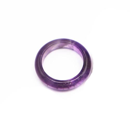 Natural Quartz Finger Ring, Amethyst, Donut, Unisex & different size for choice, purple, 6mm, Sold By PC