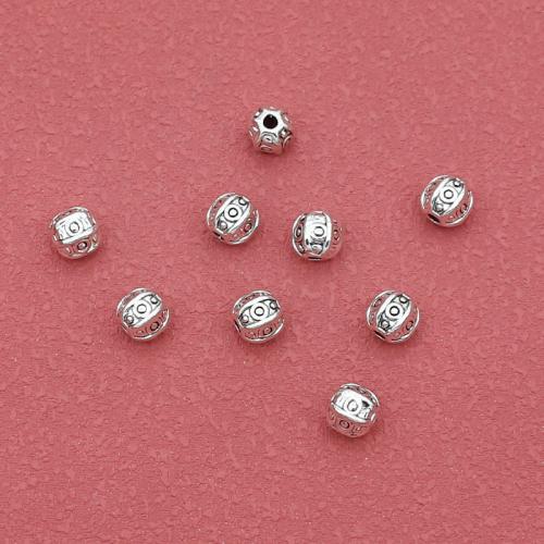 Tibetan Style Spacer Beads, silver color plated, DIY, nickel, lead & cadmium free, 6x6mm, Hole:Approx 1.5mm, Approx 200PCs/Bag, Sold By Bag