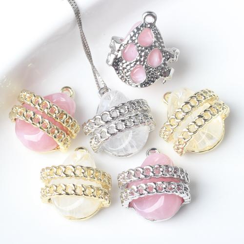 Resin Zinc Alloy Pendants with Resin plated DIY nickel lead & cadmium free Sold By Bag