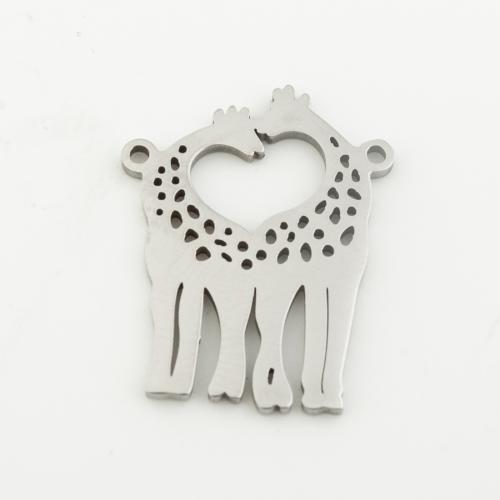Stainless Steel Connector, 304 Stainless Steel, silver color plated, DIY, silver color, 26x20x1mm, Hole:Approx 1mm, 10PCs/Bag, Sold By Bag