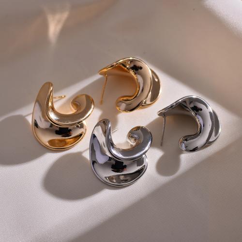 Brass Stud Earring, plated, fashion jewelry, more colors for choice, nickel, lead & cadmium free, 24x24mm, Sold By Pair