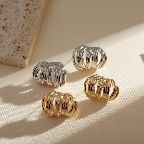 Brass Stud Earring, plated, fashion jewelry, more colors for choice, nickel, lead & cadmium free, 21x16mm, Sold By Pair
