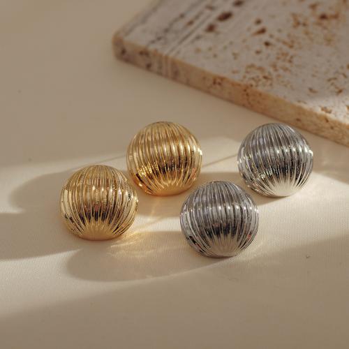 Brass Stud Earring, plated, fashion jewelry, more colors for choice, nickel, lead & cadmium free, 20x20mm, Sold By Pair