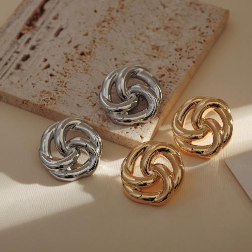 Brass Stud Earring, plated, fashion jewelry, more colors for choice, nickel, lead & cadmium free, 30x30mm, Sold By Pair