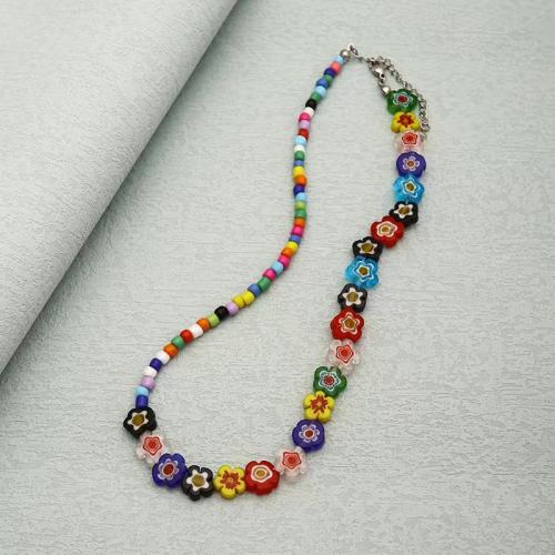 Lampwork Jewelry Sets, Tibetan Style, with Lampwork, handmade, different styles for choice & for woman, multi-colored, Sold By PC