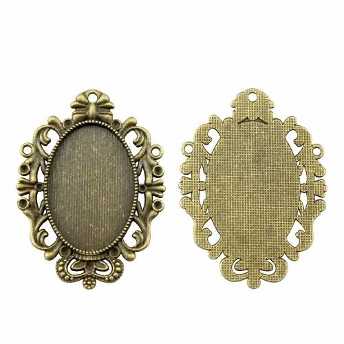 Zinc Alloy Pendant Cabochon Setting plated DIY Sold By PC