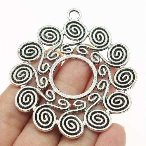Tibetan Style Pendants, antique silver color plated, DIY, 61x54mm, Sold By PC