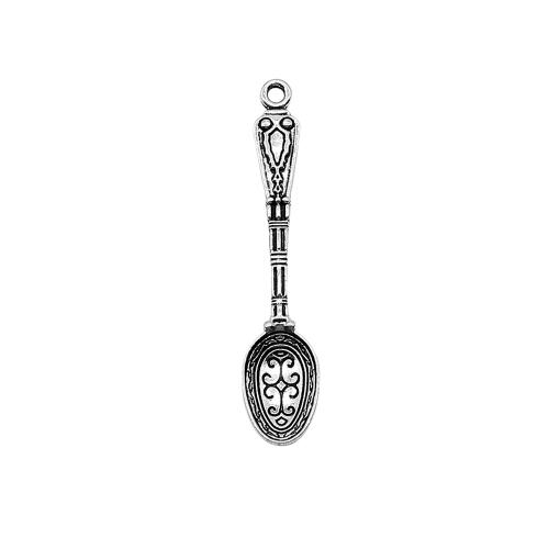 Tibetan Style Pendants, Spoon, plated, DIY, more colors for choice, 10x49mm, Sold By PC