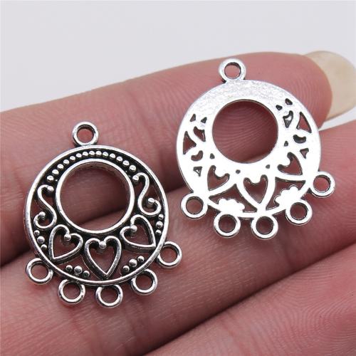 Zinc Alloy Connector antique silver color plated DIY & 1/5 loop Sold By PC