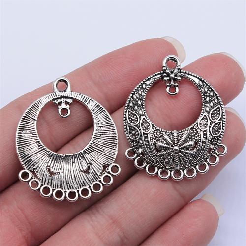 Tibetan Style Connector, antique silver color plated, 2/9 loop & DIY, 36x29mm, Sold By PC