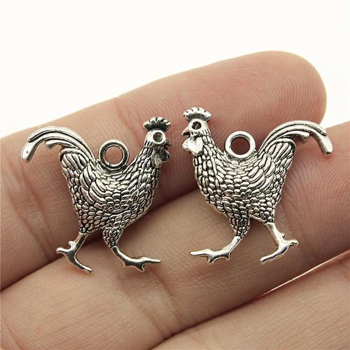 Tibetan Style Animal Pendants, antique silver color plated, DIY, 24x22mm, Sold By PC