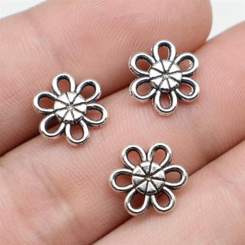 Tibetan Style Flower Pendants, plated, DIY, more colors for choice, 10mm, Sold By PC