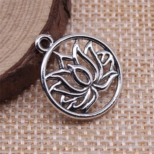 Tibetan Style Pendants, Round, plated, DIY, more colors for choice, 19x19mm, Sold By PC