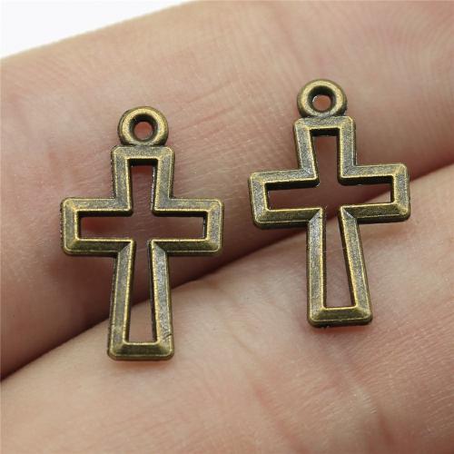 Tibetan Style Cross Pendants, plated, DIY, more colors for choice, 17x11mm, Sold By PC