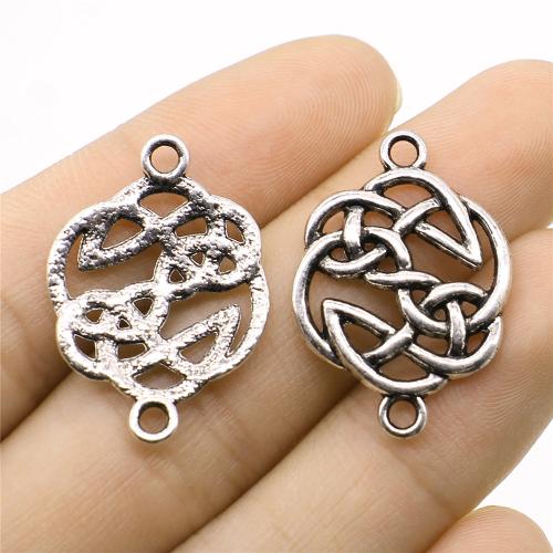 Flower Tibetan Style Connector, antique silver color plated, DIY & 1/1 loop, 20x29mm, Sold By PC