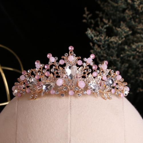 Bridal Tiaras Zinc Alloy Girl & with rhinestone Sold By PC