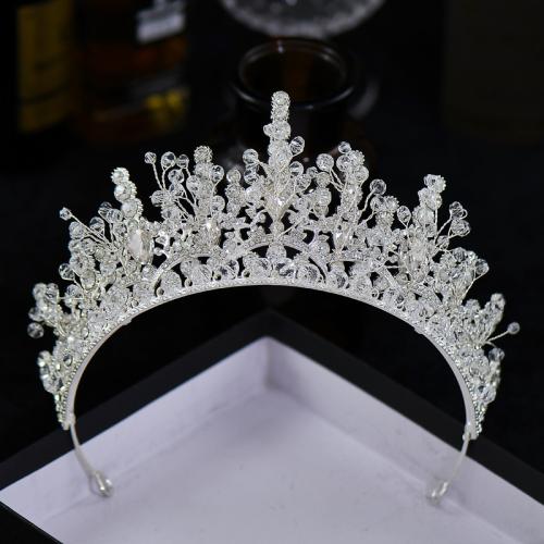 Tiaras, aleación de zinc, para novia & con diamantes de imitación, más colores para la opción, 150mm, Vendido por UD