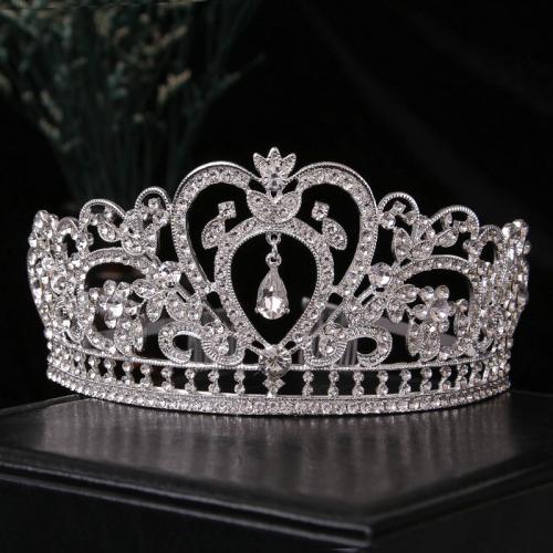 Bridal Tiaras, Tibetan Style, Girl & with rhinestone, 120x68mm, Sold By PC