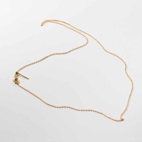 Plata de ley 925 Resultados de collar, Bricolaje, longitud:aproximado 45 cm, Vendido por UD