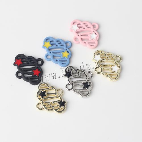 Tibetan Style Connector, Cloud, plated, DIY & 1/2 loop, more colors for choice, nickel, lead & cadmium free, 16x14mm, 100PCs/Bag, Sold By Bag