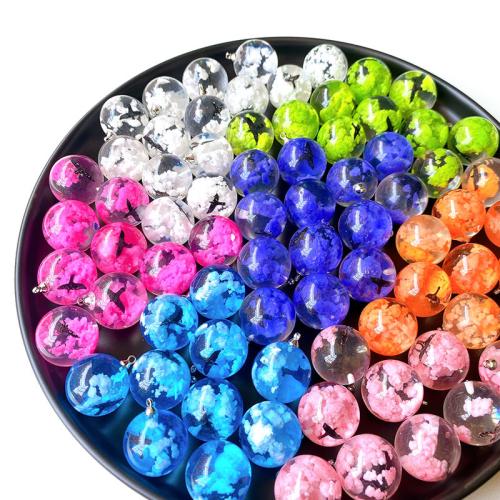 Resin Pendant, Round, DIY, more colors for choice, 20mm, 100PCs/Bag, Sold By Bag