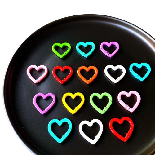 Mosquetón de Aleación de Zinc, Corazón, Bricolaje, más colores para la opción, 25mm, 100PCs/Bolsa, Vendido por Bolsa