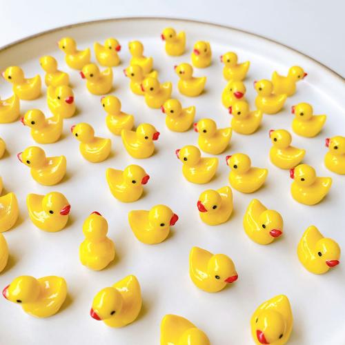 Mobile Phone DIY Decoration Resin Duck yellow 10mm Sold By Bag