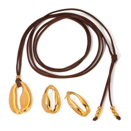 Conjuntos de joyería de acero inoxidable, acero inoxidable 304, 18K chapado en oro, diferentes estilos para la opción & para mujer, Vendido por UD