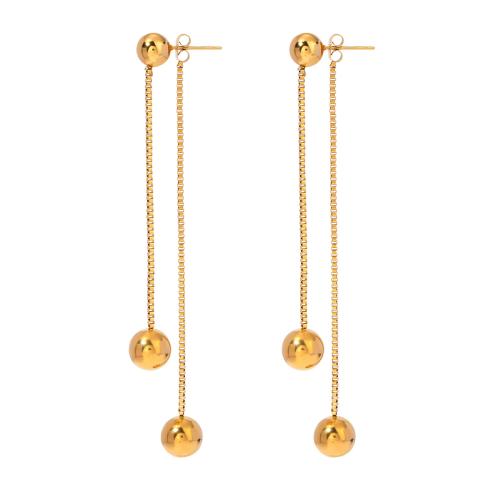 Pendientes de Acero Inoxidable, acero inoxidable 304, 18K chapado en oro, Joyería & para mujer, Vendido por Par