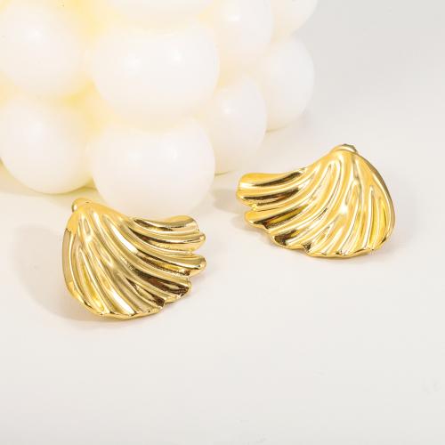 Titanium Steel  Earring gold color plated for woman nickel lead & cadmium free Sold By PC