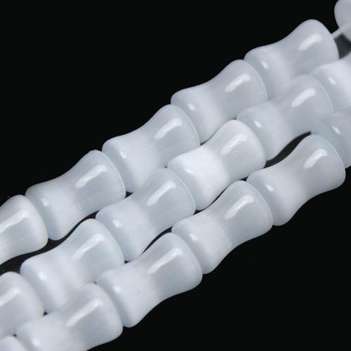 Cats Eye Jewelry Beads Bamboo polished DIY white Approx Sold By Strand