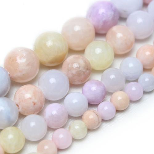 Natural Jade Beads Pale Brown Jade Round polished DIY multi-colored Sold By Strand