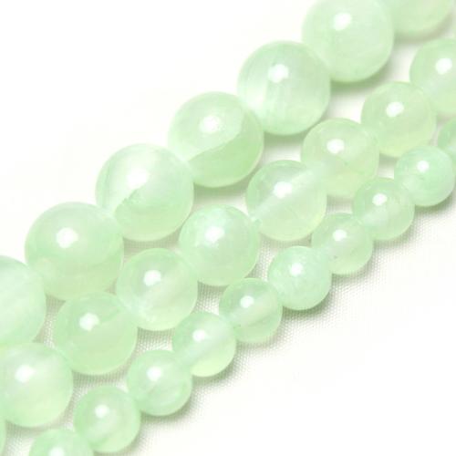 Natural Chalcedony Bead Green Calcedony Round polished DIY Sold By Strand