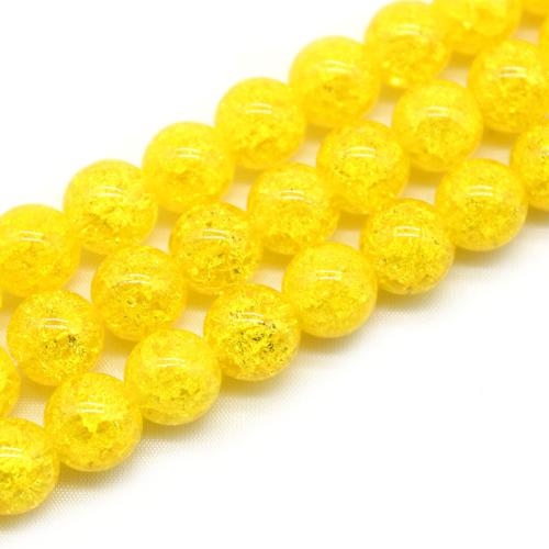 Round Crystal Beads DIY & crackle Sold By Strand