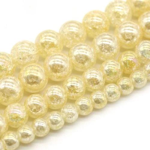 Natural Quartz Jewelry Beads, Crystal, Round, polished, DIY & different size for choice & crackle, Sold By Strand