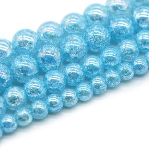 Natural Quartz Jewelry Beads, Crystal, Round, polished, DIY & different size for choice & crackle, Sold By Strand