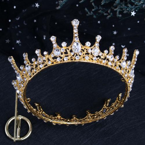 Bridal Tiaras Zinc Alloy for bridal & with rhinestone Sold By PC