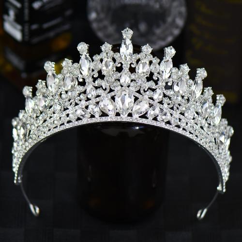 Tiaras, aleación de zinc, para novia & con diamantes de imitación, 145x75mm, Vendido por UD