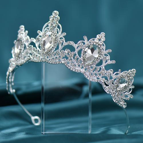 Bridal Tiaras Zinc Alloy for bridal & with rhinestone Sold By PC