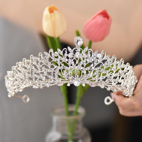 Tiara's, Zinc Alloy, voor bruids & met strass, meer kleuren voor de keuze, 140x60mm, Verkocht door PC