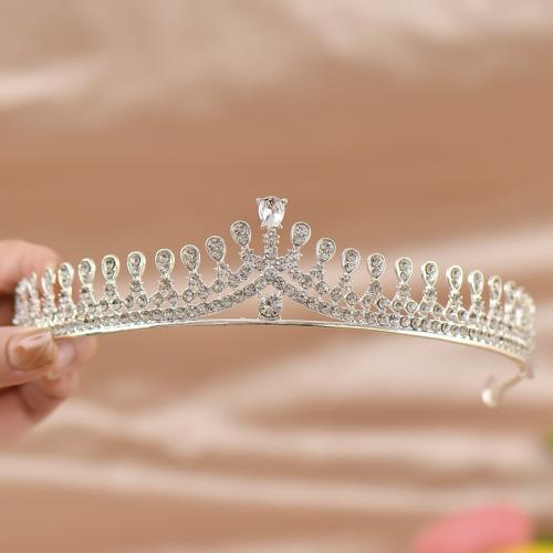 Diadema, lega in zinco, per la sposa & con strass, 140x35mm, Venduto da PC