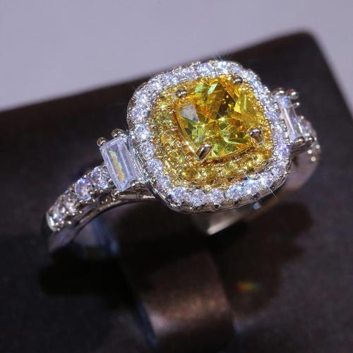 Cubic Zirconia Micro Pave Brass Ring & micro pave cubic zirconia & for woman Sold By PC